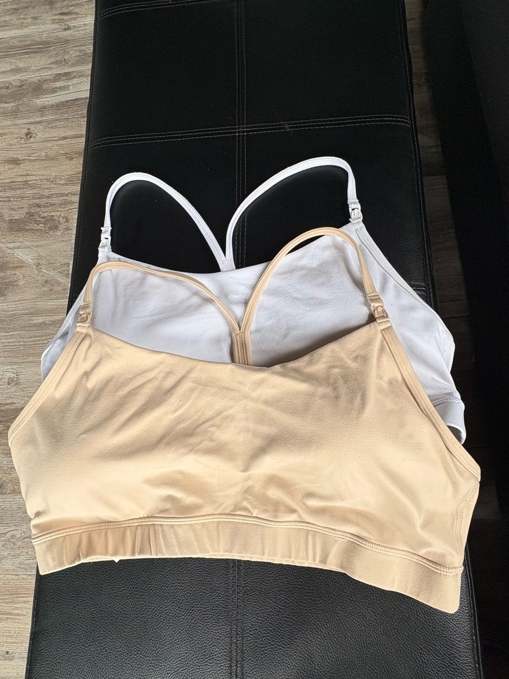 Seamless Nursing Bralette in White and Beige